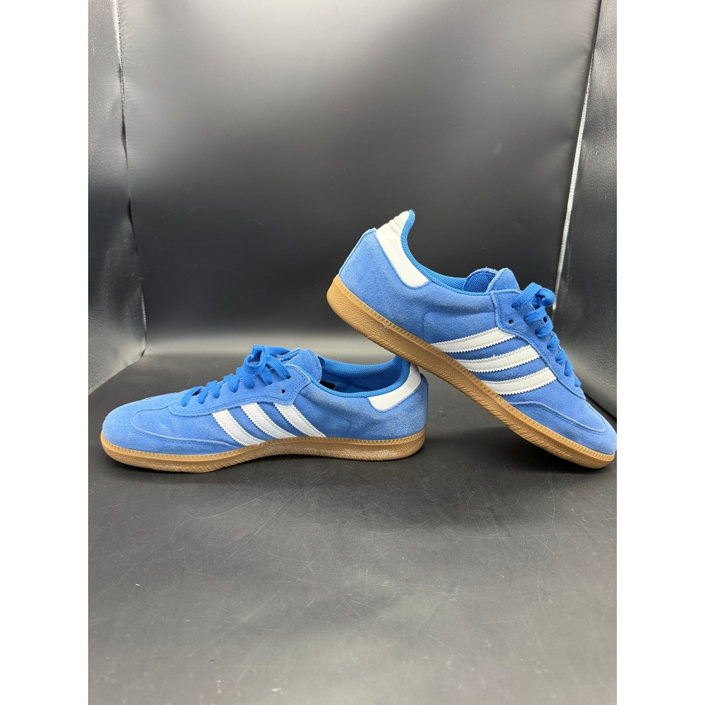 Adidas Samba ADV Skateboarding Blue Suede Gum Sole Size 12 Blue Men - Picture 9 of 11